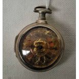 An eighteenth century white metal pair cased Pocket Watch with fusee movement by George Tyler -