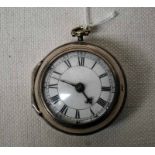 An open faced silver Pocket Watch with fusee movement by Thomas Bourne - London, case - London 1838