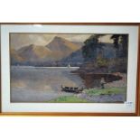 Willie Stephenson (1857-1938), Derwentwater and Keswick Scenes, a pair of watercolours, signed W.
