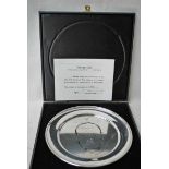 A silver Winston Churchill Centenary Plate, Limited edition issued by Heritage Club, designed by
