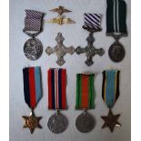 RAF, WWII Distinguished Flying Medal and Cross Group: DFM inscribed 749420 Sgt. F. Nickson RAF,