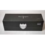 Dom Perignon Vintage 2002 Champagne, one bottle, 750ml, in unopened black and silver presentation