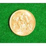 A George V 1914 gold Half Sovereign, 4g