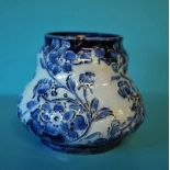 William Moorcroft for James Macintyre, a blue Florian Vase, of compressed circular form, tubeline