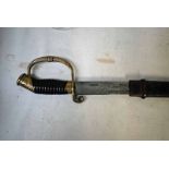 An early 20th century Russian Cavalry Officers Sword, curved, fullered 29' blade, etched and stamped