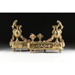 A PAIR OF LOUIS XVI STYLE GILT BRONZE CHENETS, 20TH CENTURY, each in the Neoclassical style and