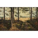FRANS GENESEN (Dutch 1887-1945) A PAINTING, "Great Landscape," oil on canvas, signed L/L. 27" x