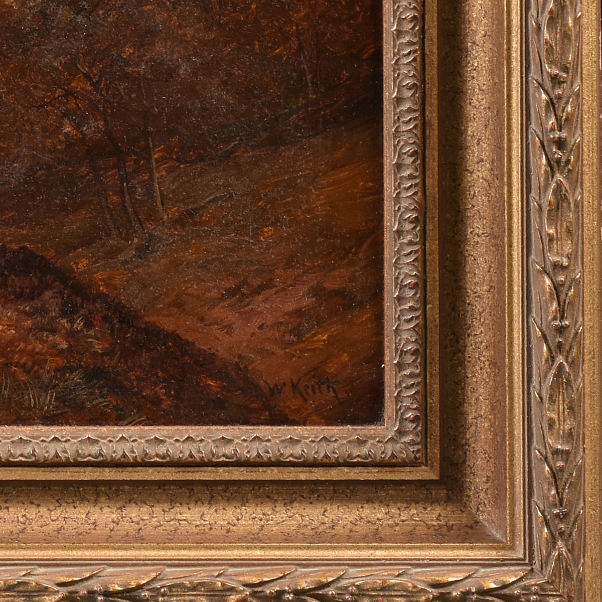 WILLIAM KEITH (American 1838-1911) A PAINTING, “Mountain Valley Landscape,” oil on canvas, signed - Image 3 of 14