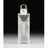 A VINTAGE LALIQUE CLEAR AND FROSTED GLASS DUNCAN FLACON 4, ETCHED SIGNATURE, 1945-1960, molded in
