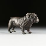 A BRONZE SCULPTURE OF A BULLDOG, EARLY/MID 20TH CENTURY, the outward gaze captures the charming face