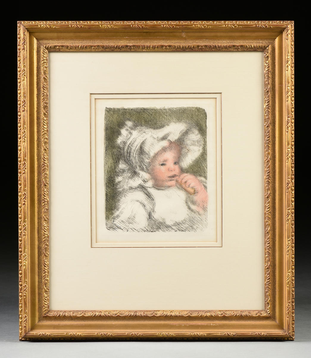 after PIERRE AUGUSTE RENOIR (French 1841-1919) A LITHOGRAPH, "L'Enfant au Biscuit," color lithograph - Image 2 of 7