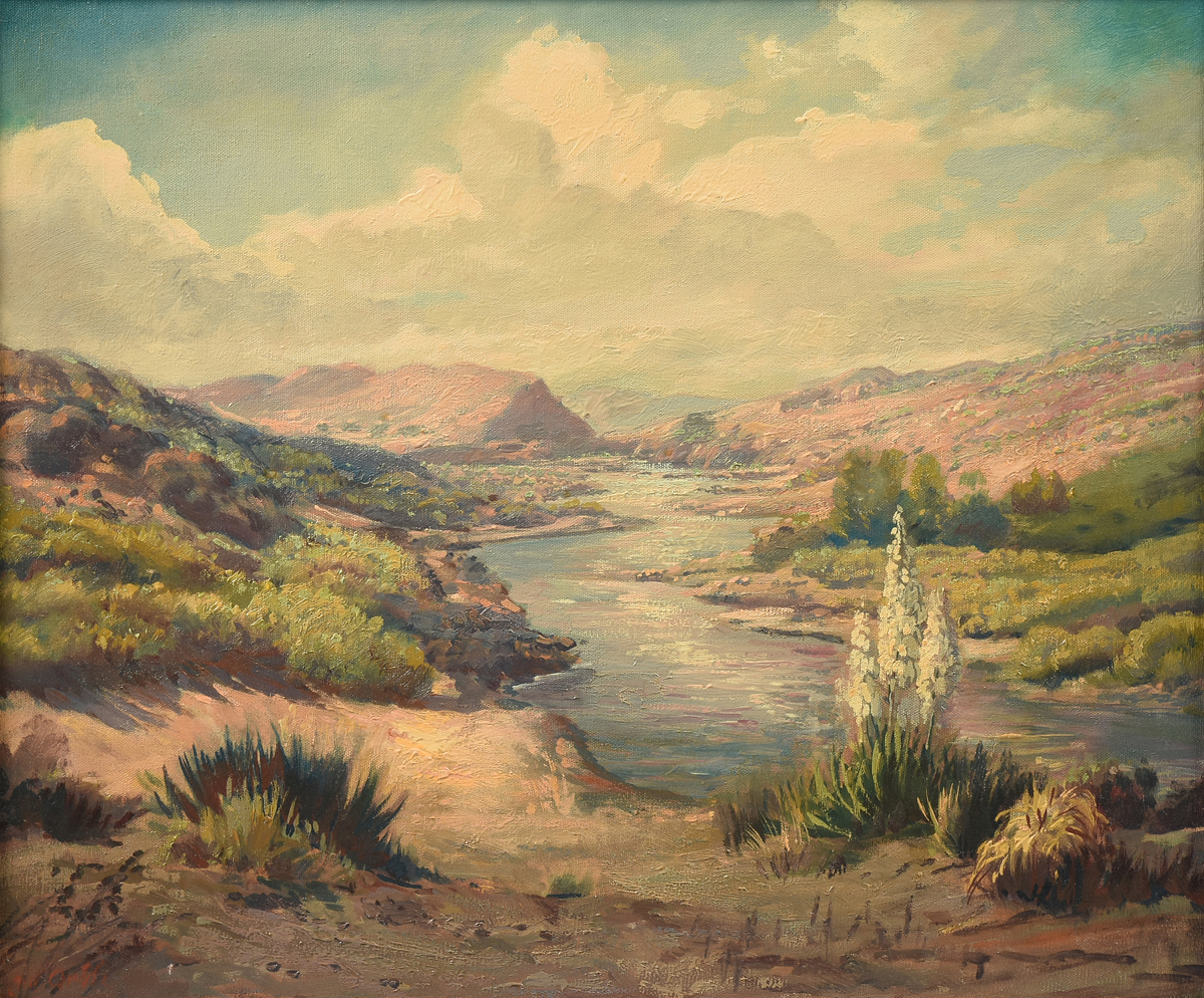 JOHN ORTH (German/American 1889-1976) A PAINTING, "Palo Duro Canyon," 1923-1938, oil on canvas,