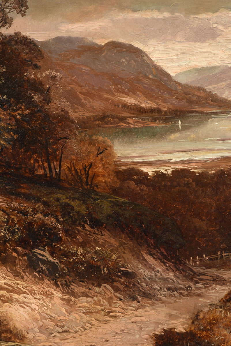 WILLIAM KEITH (American 1838-1911) A PAINTING, “Mountain Valley Landscape,” oil on canvas, signed - Image 6 of 14
