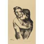 HERMANN MAX PECHSTEIN (German 1881-1955) A LITHOGRAPH, "Mutter und Sohn" or "Mutter mit Kind," 1945,