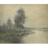 ALEXANDER JOHN DRYSDALE (American/Louisiana 1870-1934) A PAINTING, "Bayou Landscape," 1912, oil on