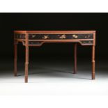 A JAPANESE PARCEL GILT BURN ORANGE AND BLACK LACQUERED CENTER TABLE, SIGNED, CIRCA 1920, the