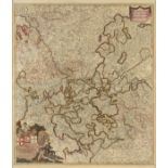 AN ANTIQUE MAP, "Circulus Electorum Rheni Sive Rhenanus Inferior," AMSTERDAM, 17TH/18TH CENTURY,