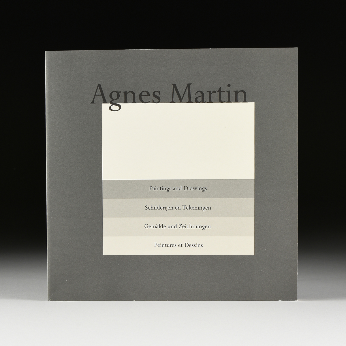 AGNES MARTIN (Canadian/American 1912-2004) A PORTFOLIO BOOK WITH PRINTS, "Paintings and Drawings