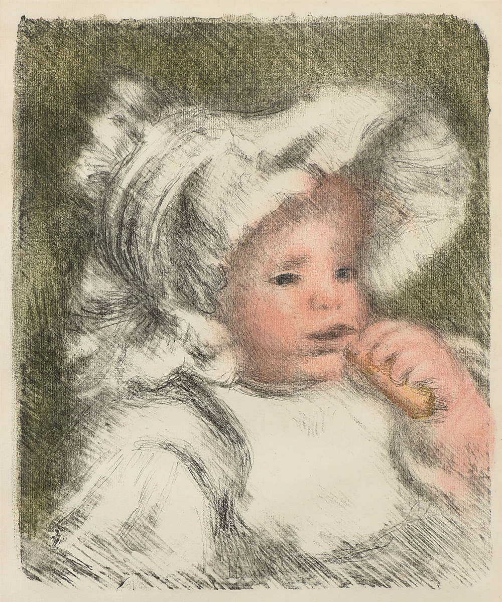 after PIERRE AUGUSTE RENOIR (French 1841-1919) A LITHOGRAPH, "L'Enfant au Biscuit," color lithograph