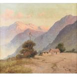 BENITO RAMOS CATALAN (Chilean 1888-1961) A PAINTING, "Camino," oil on canvas, signed L/R, verso