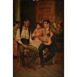 JOSÉ GARCIA RAMOS (Spanish 1852-1912) A PAINTING, "Lagartillo, Gallito y Guerrita" CIRCA 1899, oil