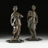 in the manner of TIZIANO ASPETTI (Italian c. 1565-1607) A PAIR OF BAROQUE STYLE SCULPTURES, "War,"