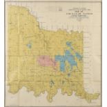 AN ANTIQUE MAP, "Department of the Interior Commission to the Five Civilized Tribes, Map of the