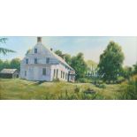 DAVID A. DUNLOP (American 20th/21st Century) A PAINTING, "Farmhouse," oil on canvas, signed L/C.
