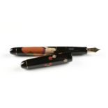 A NAMIKI MAKI-E LACQUER AND 14K NIB FOUNTAIN PEN, JAPAN, 20TH CENTURY, M size nib marked "14k 585"