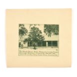 after BERNHARDT WALL (American 1872-1956) A PRINT, "The Peach Point home, Brazoria County, Texas,