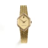 AN 18K YELLOW GOLD AND DIAMOND LADY'S AUDEMARS PIGUET WRISTWATCH, PARIS, the hexagonal case