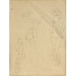 MIGUEL COVARRUBIAS (Mexican 1904-1957) A DRAWING, "Miss N. Dakota," pencil on paper, signed in