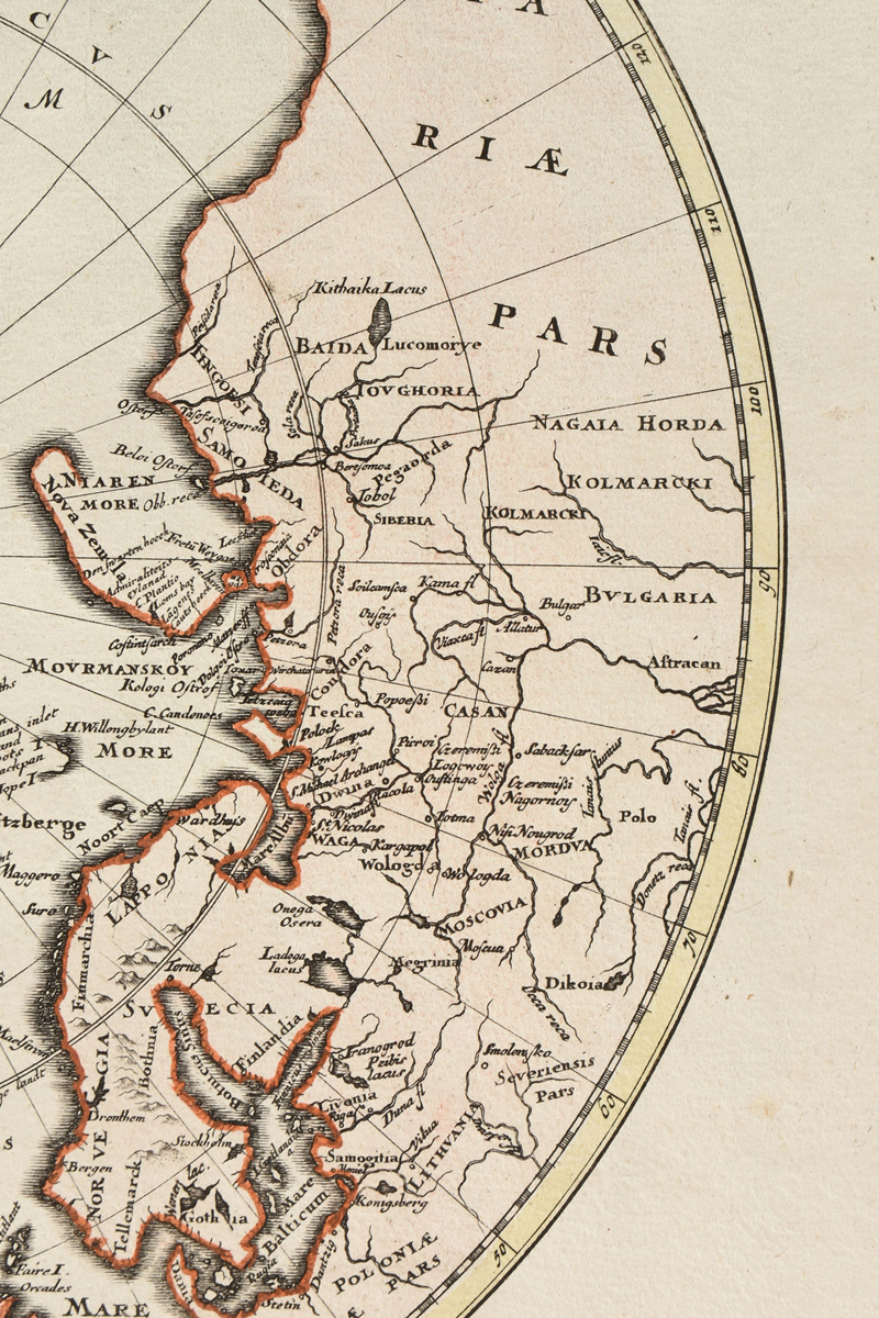 TWO ANTIQUE MAPS, "Orbis Terrarum veteribus cogniti Typus admentem veterum Geographorum - Image 11 of 14