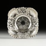A VICTORIAN REPOUSSÉ STERLING SILVER FRUIT BOWL, HALLMARKED, CHARLES EDWARDS, LONDON, 1895, of