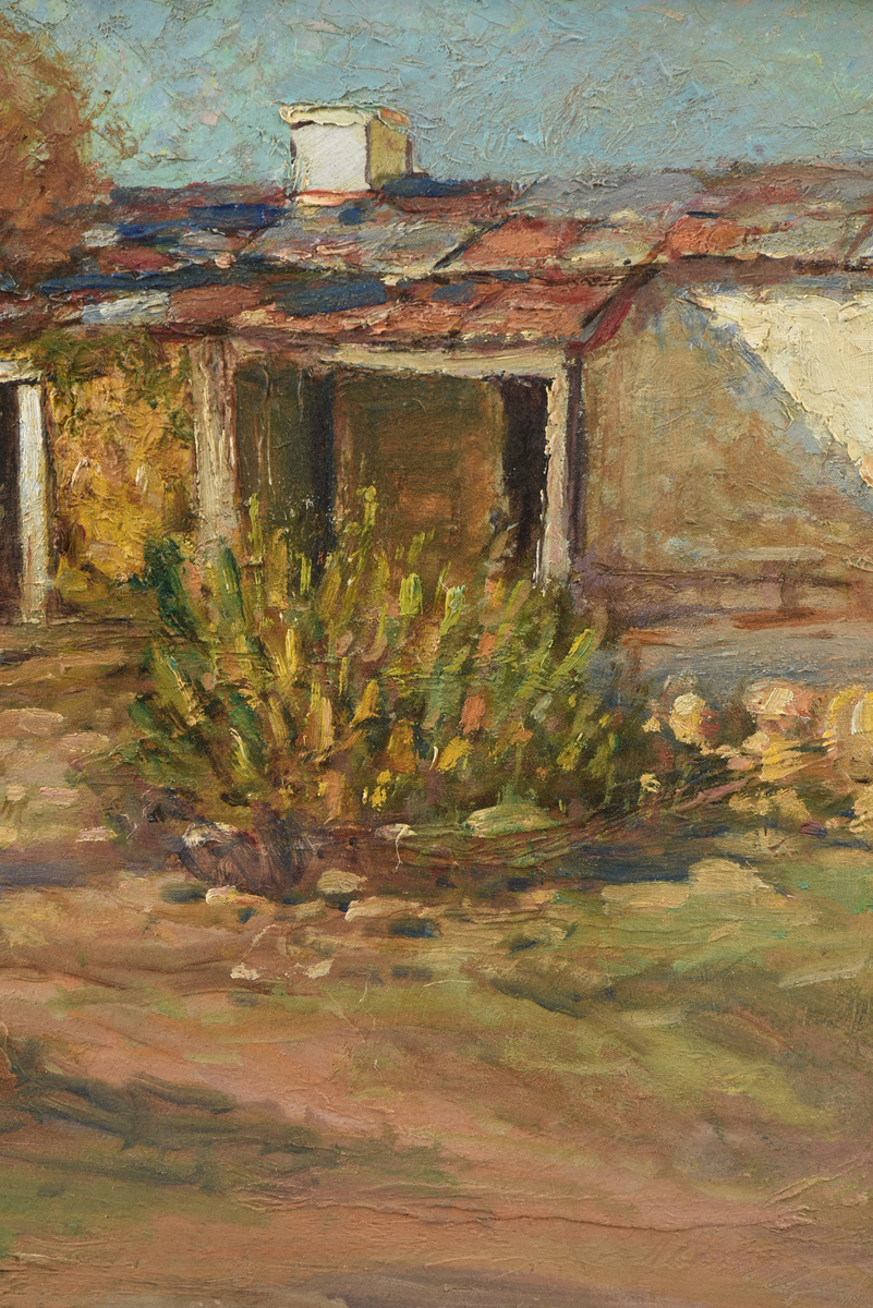 ROLLA SIMS TAYLOR (American/Texas 1872-1970) A PAINTING, "Old Rock Quarry, San Antonio," oil on - Image 5 of 8