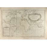 AN ANTIQUE MAP, "Carte des Variations de la Boussole," PARIS, CIRCA 1765, engraving on paper,