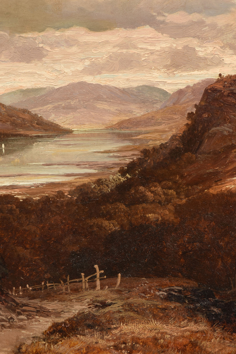 WILLIAM KEITH (American 1838-1911) A PAINTING, “Mountain Valley Landscape,” oil on canvas, signed - Image 5 of 14