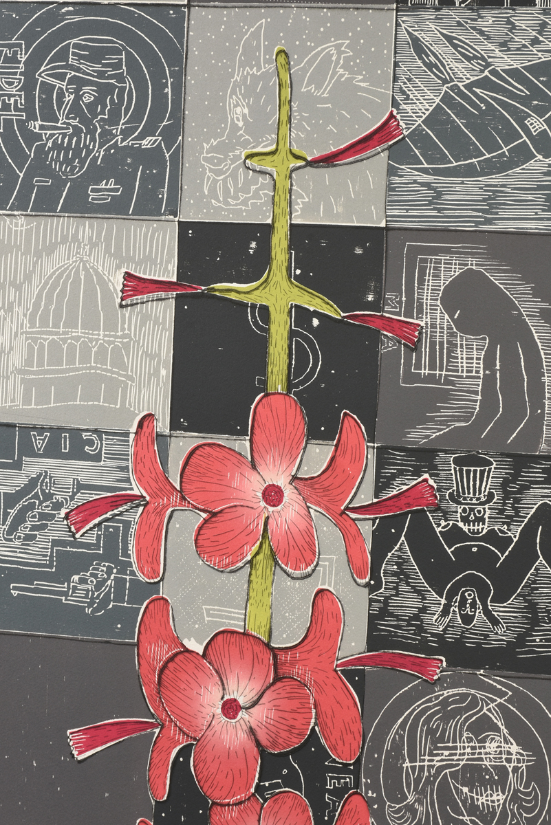 JOHN BUCK (American b. 1946) A PRINT, "Fireweed," 1992, color woodblock print on paper, signed L/ - Image 12 of 16