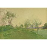 WILLIAM J. FORSYTH (American 1854-1935) A PAINTING, "Impressionist Landscape," watercolor on