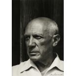 GILLES EHRMANN (French 1928-2005) A PHOTOGRAPH, "Pablo Picasso à Vence, 1956," ink on paper,