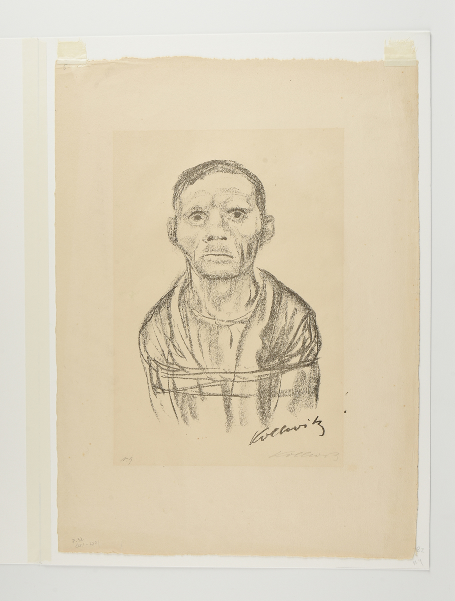 KÄTHE KOLLWITZ (German 1867-1945) A LITHOGRAPH, "Der Gefesselte," 1928, on paper, signed in plate - Image 2 of 6