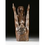 VICTOR SALMONES (Mexican 1937-1989) A SCULPTURE, "Adoration," bronze, signed in bronze "VICTOR