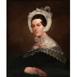 AMERICAN SCHOOL (19th Century) A PAINTING, SUFFOLK COUNTY, NEW YORK, "Portrait of Fanny Roe