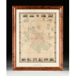 AN ANTIQUE RECONSTRUCTION ERA MAP, "Kosse & Scott's Map of the City of Houston and Environs,"