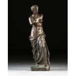 A FRENCH BRONZE VENUS DE MILO, AFTER THE ANTIQUE, BY THE RICHARD, ECK & DURAND FOUNDRY, 1838-1844, a