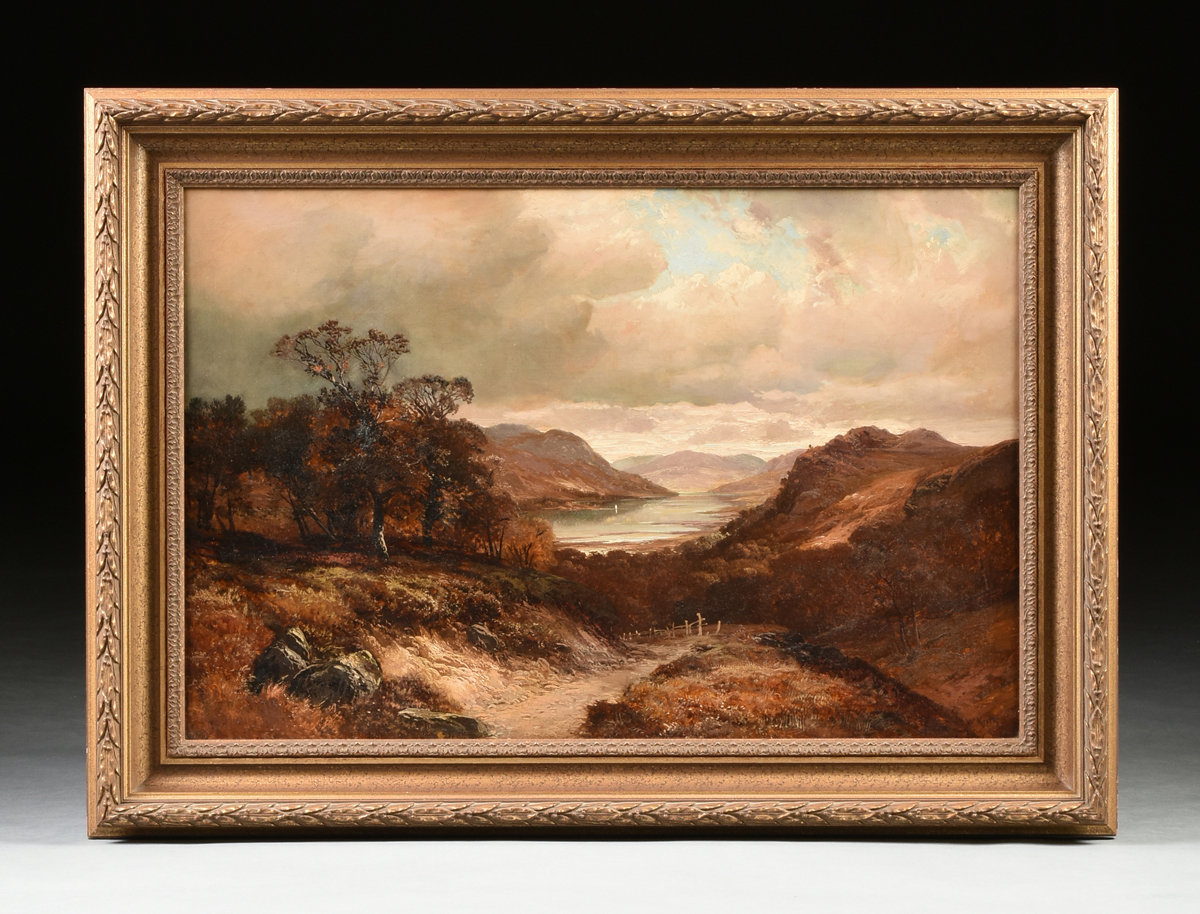 WILLIAM KEITH (American 1838-1911) A PAINTING, “Mountain Valley Landscape,” oil on canvas, signed - Image 2 of 14