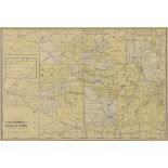 AN ANTIQUE MAP, "Map of Oklahoma and Indian Ters.," CHICAGO, CIRCA 1900, color engraving,