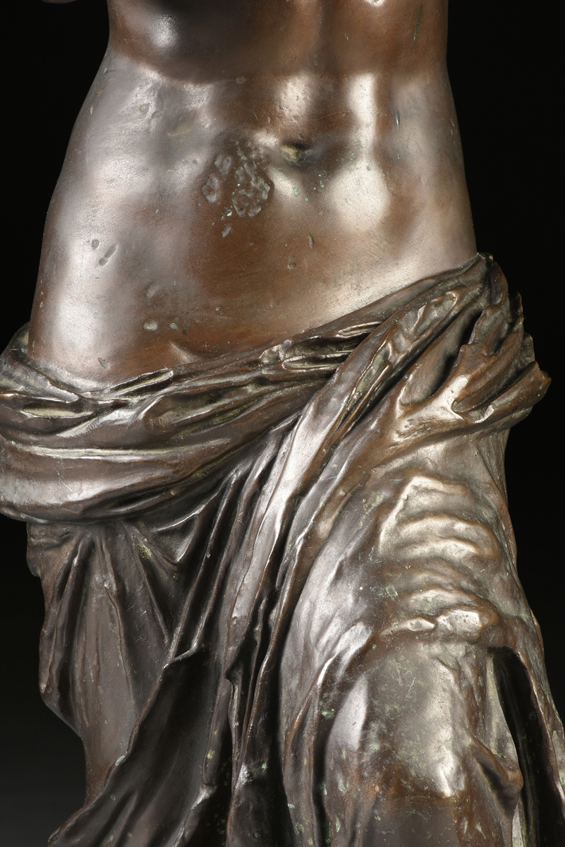 A FRENCH BRONZE VENUS DE MILO, AFTER THE ANTIQUE, BY THE RICHARD, ECK & DURAND FOUNDRY, 1838-1844, a - Image 3 of 13