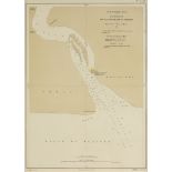 AN ANTIQUE TEXAS/LOUISIANA BORDER SABINE RIVER SURVEY MAP, "Golfe du Mexique-Texas,