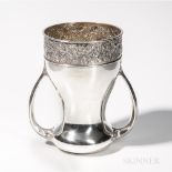Gorham Two-handled Sterling Silver Cup, Rhode Island, c. 1904, with a thistle border and two low